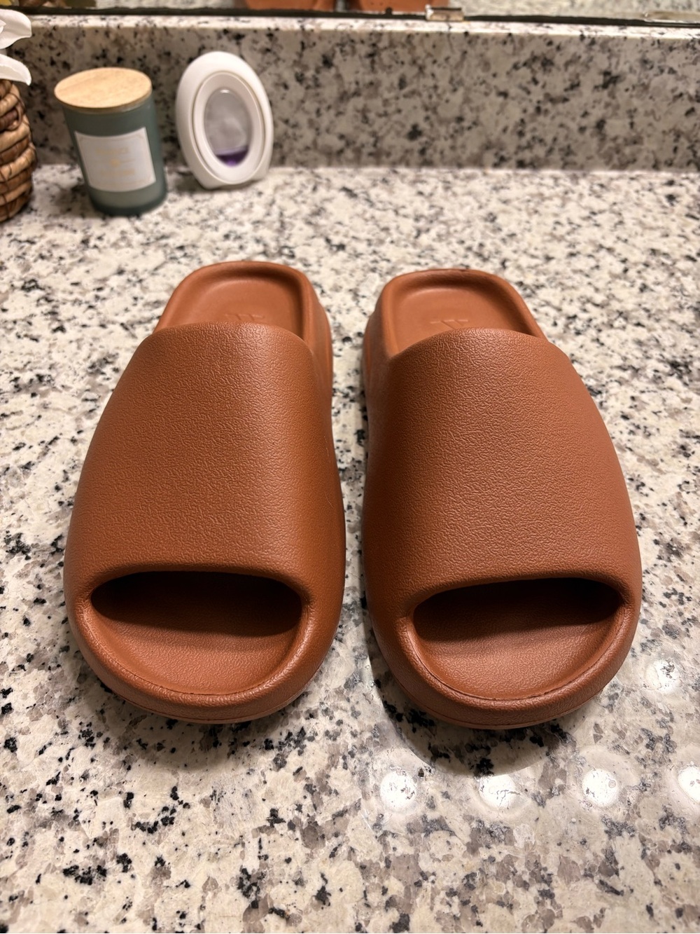 Yeezy Men's Slide Sandals in Chestnut Brown